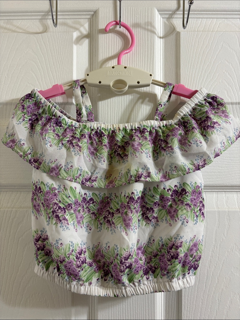 Janie and jack girls purple floral top